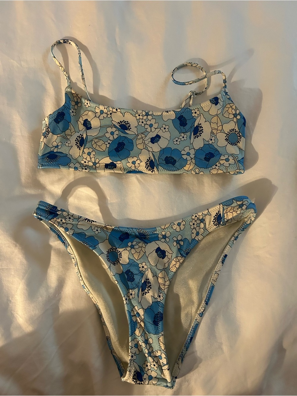 triangl swimwear Blue Floral Bikini Set